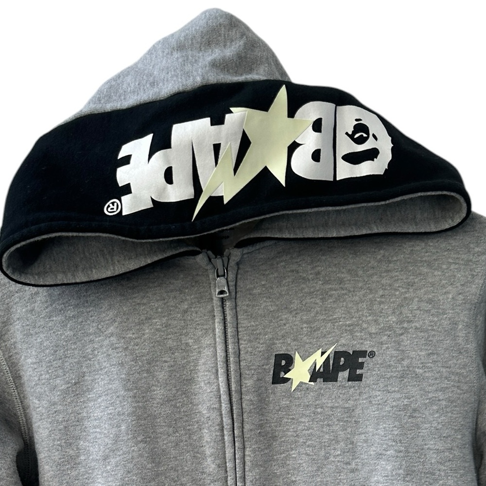 BAPE KIDS Full Zip Hoodie Gray Size 150 (11-12 yo)